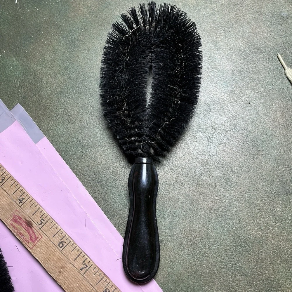 Vintage Stanley 3pc Nylon Bristle Brush W/Black Handle Made In USA